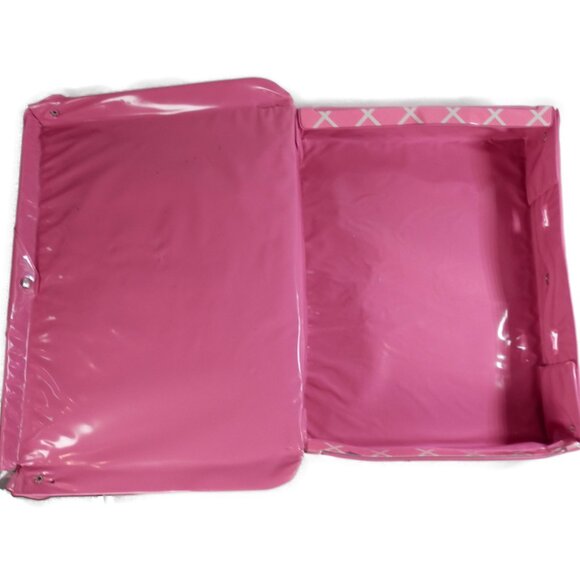 Vtg 1990 Barbie Luggage Travel Themed Storage Case TLC Trunk Box Pink 90s - Picture 3 of 8
